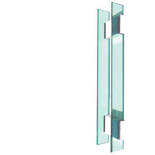 Tamanhos, Medidas e Dimensões do produto Puxador de Vidro para Portas Santorini 80 Cm Verde