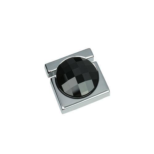 Tamanhos, Medidas e Dimensões do produto Puxador Gioiello 16mm Cristal Negro com Cromado