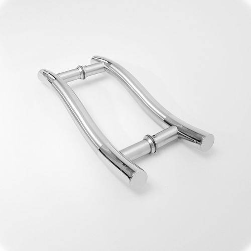 Tamanhos, Medidas e Dimensões do produto Puxador Inox Tubular S com Meio Escovado 30cm X 20 25mm para Portas