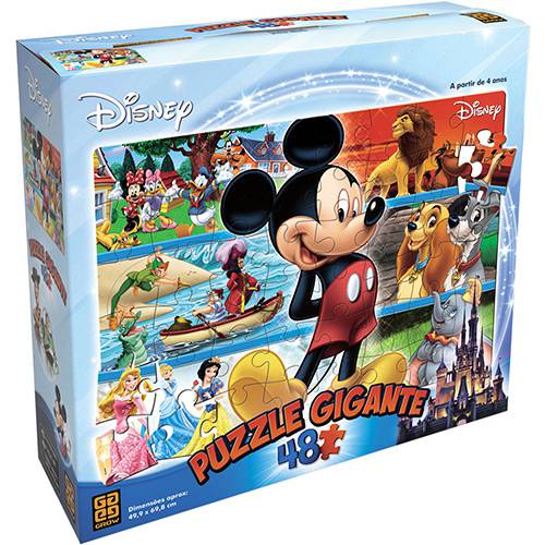 Tamanhos, Medidas e Dimensões do produto Puzzle Gigante 48 Disney - Grow
