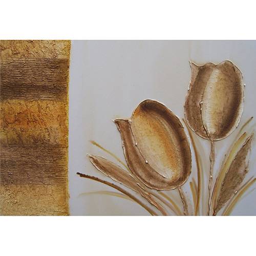 Tamanhos, Medidas e Dimensões do produto Quadro Abstrato Tulipa Acrílico S/ Painel 70x100 - Uniart