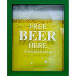 Tamanhos, Medidas e Dimensões do produto Quadro Beer Porta-Tampinhas Verde 22x27x3cm - Kapos