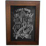 Tamanhos, Medidas e Dimensões do produto Quadro Chalkboard - I Could Travel The World