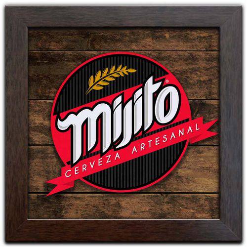 Tamanhos, Medidas e Dimensões do produto Quadro Decorativo C/ Moldura Bar Cerveja Bebidas Q-044