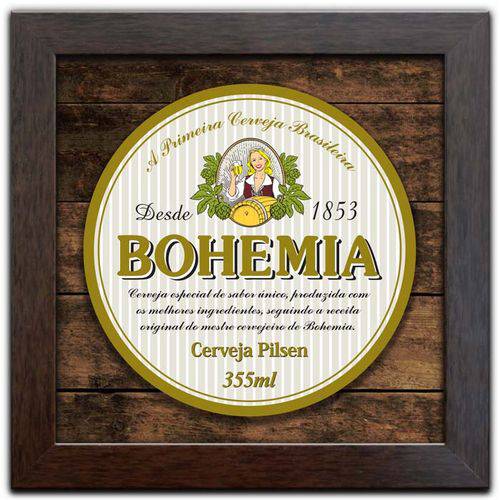 Tamanhos, Medidas e Dimensões do produto Quadro Decorativo C/ Moldura Bar Cerveja Bebidas Q-029
