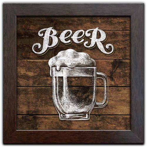 Tamanhos, Medidas e Dimensões do produto Quadro Decorativo C/ Moldura Bar Cerveja Bebidas Q-112