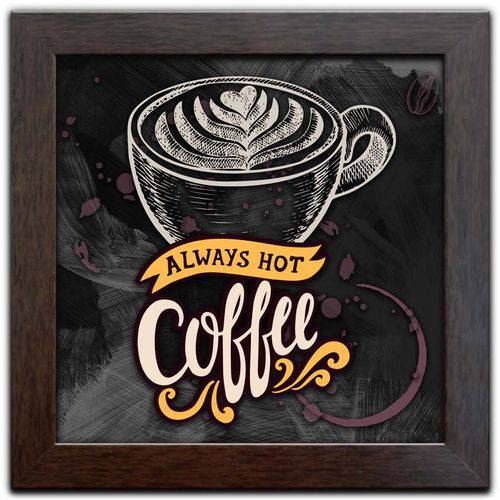 Tamanhos, Medidas e Dimensões do produto Quadro Decorativo C/ Moldura Tema Café Coffee Q-331