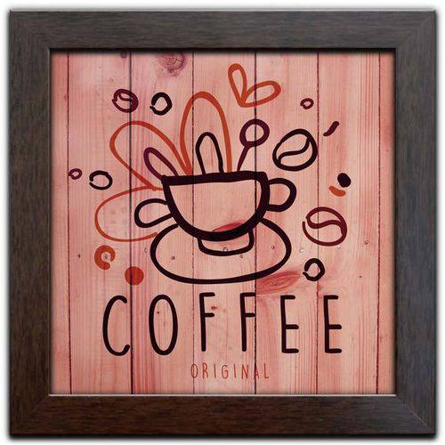Tamanhos, Medidas e Dimensões do produto Quadro Decorativo C/ Moldura Tema Café Coffee Q-322
