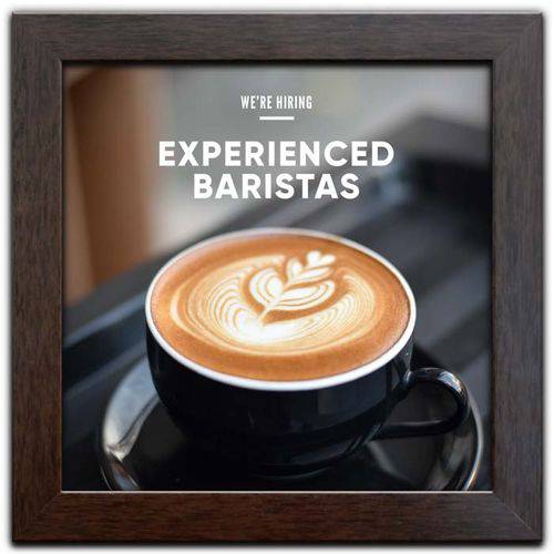 Tamanhos, Medidas e Dimensões do produto Quadro Decorativo C/ Moldura Tema Café Coffee Q-346