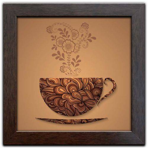 Tamanhos, Medidas e Dimensões do produto Quadro Decorativo C/ Moldura Tema Café Coffee Q-347