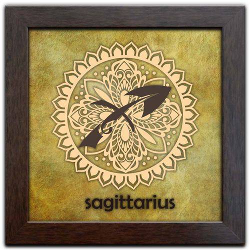 Tamanhos, Medidas e Dimensões do produto Quadro Decorativo C/ Moldura Tema Signos do Zodíaco S-59