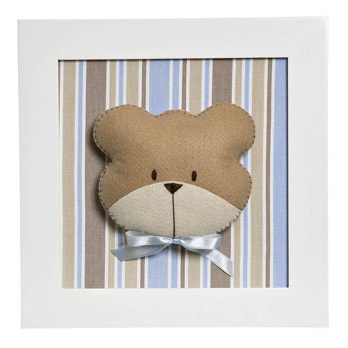 Tamanhos, Medidas e Dimensões do produto Quadro Decorativo Cara do Urso Quarto Bebê Infantil Menino