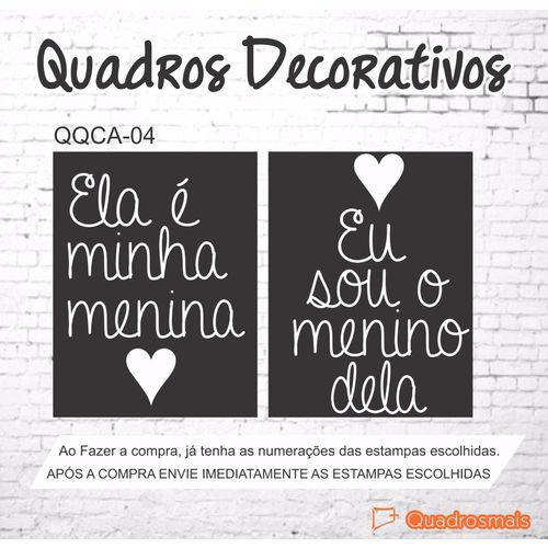 Tamanhos, Medidas e Dimensões do produto Quadro Decorativo Casal Quarto Conjunto 2uni 50x40