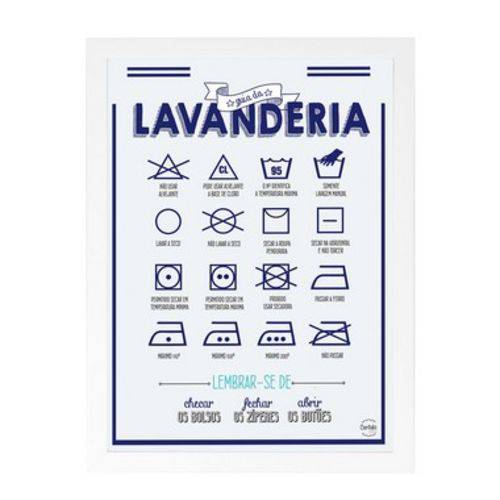 Tamanhos, Medidas e Dimensões do produto Quadro Decorativo Guia de Lavanderia - 33x45cm