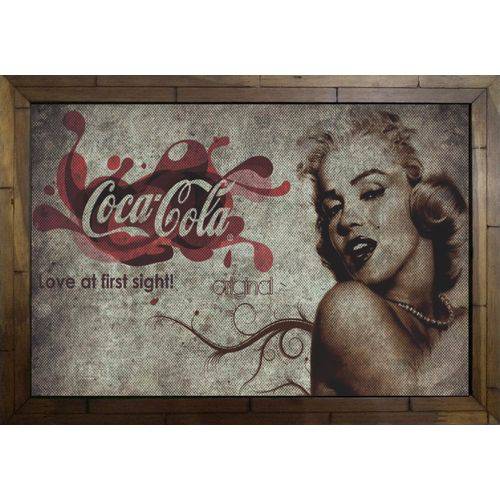 Tamanhos, Medidas e Dimensões do produto Quadro Decorativo Marilyn Monroe Coca Mdf 50 X 35cm B011