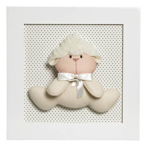 Tamanhos, Medidas e Dimensões do produto Quadro Decorativo Ovelha Quarto Bebê Infantil Menina Menino