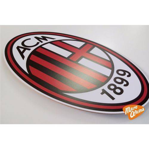 Tamanhos, Medidas e Dimensões do produto Quadro Decorativo Placa Ac Milan Mdf 3mm Times Futebol