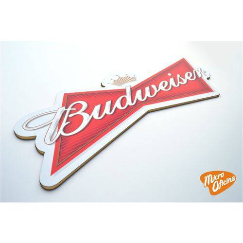 Tamanhos, Medidas e Dimensões do produto Quadro Decorativo Placa Cerveja Budweiser Mdf 3mm