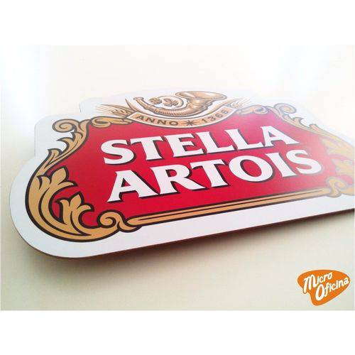 Tamanhos, Medidas e Dimensões do produto Quadro Decorativo Placa Cerveja Stella Artois Mdf 3mm