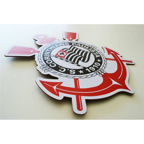Tamanhos, Medidas e Dimensões do produto Quadro Decorativo Placa Corinthians Mdf 3mm Times Futebol