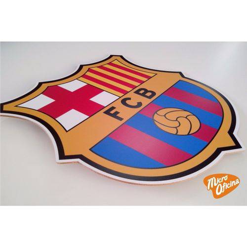 Tamanhos, Medidas e Dimensões do produto Quadro Decorativo Placa Fc Barcelona Mdf 3mm Times Futebol