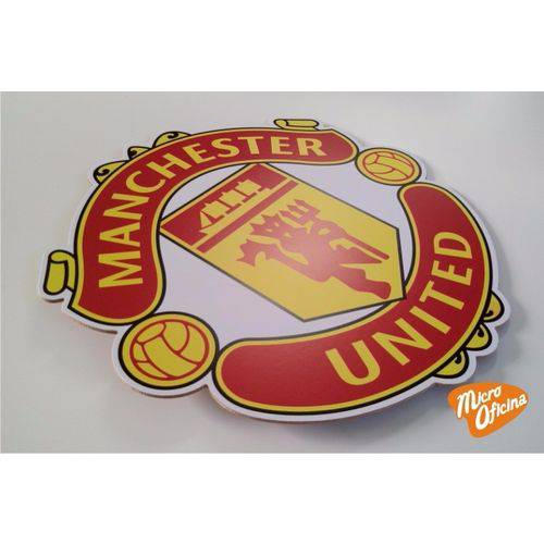 Tamanhos, Medidas e Dimensões do produto Quadro Decorativo Placa Manchester Utd Mdf 3mm Times Futebol