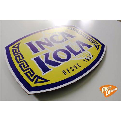 Tamanhos, Medidas e Dimensões do produto Quadro Decorativo Placa Refrigerante Inca Kola Mdf 3mm Bar