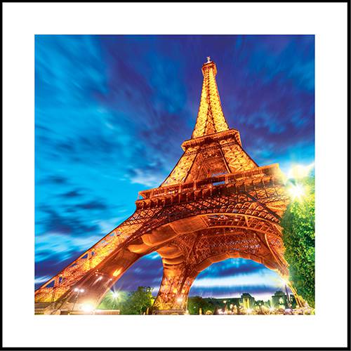 Tamanhos, Medidas e Dimensões do produto Quadro Efeito 3D Torre Eiffel 60x60cm - Universalmix