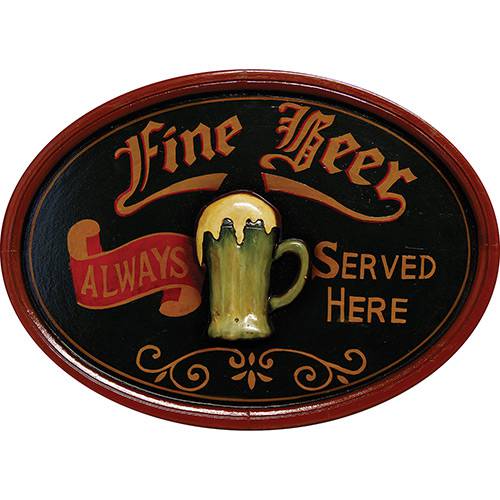 Tamanhos, Medidas e Dimensões do produto Quadro Fine Beer Always Served Here 40x54x3cm - Oldway