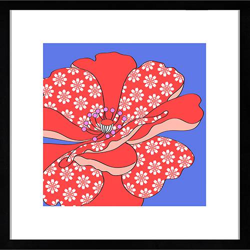 Tamanhos, Medidas e Dimensões do produto Quadro Floral 0084 (md.553p) (56,5x56,5x5cm) - Artimage