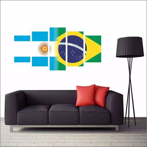 Tamanhos, Medidas e Dimensões do produto Quadro Impresso Brasil e Argentina 160x80