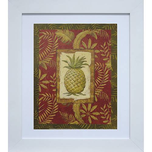 Tamanhos, Medidas e Dimensões do produto Quadro Pineapple com Vidro e Juta 30x35cm - Kapos