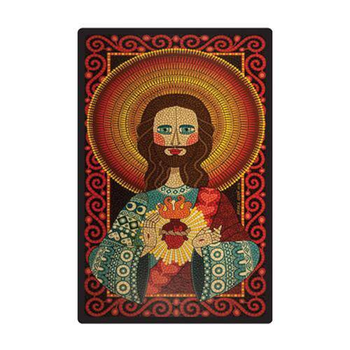 Tamanhos, Medidas e Dimensões do produto Quadro Placa Decorativa - Sagrado Coraçao de Jesus