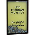 Tamanhos, Medidas e Dimensões do produto Quadro Porta-Tampinhas Vento Imbuia 30x50x5cm - Kapos