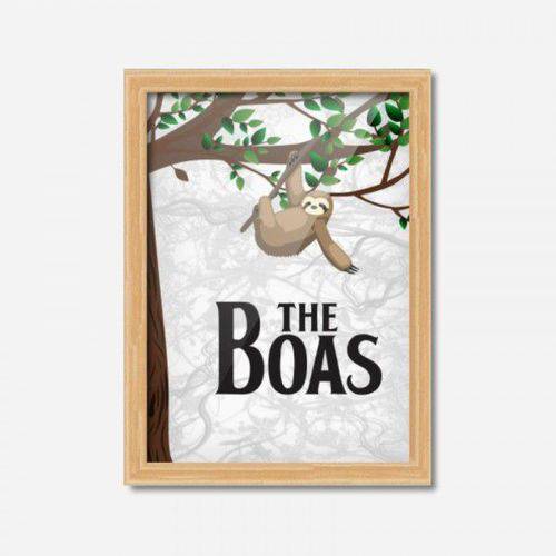 Tamanhos, Medidas e Dimensões do produto Quadro The Boas Preguiça Moldura Natural 24x33cm