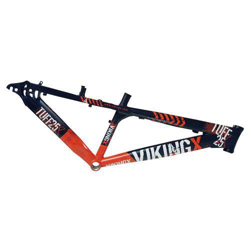 Tamanhos, Medidas e Dimensões do produto Quadro Vikingx Tuff 25 Aro 26 Mtb DownHill Street Roxo/Laranja