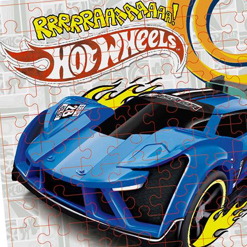 Tamanhos, Medidas e Dimensões do produto Quebra Cabeça 100 Peças - Hot Wheels Carro Clássico - Mattel