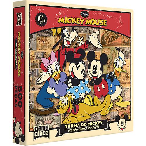 Tamanhos, Medidas e Dimensões do produto Quebra-Cabeça a Turma do Mickey 500 Peças - Game Office