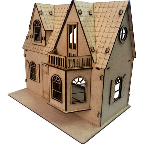 Tamanhos, Medidas e Dimensões do produto Quebra-Cabeça 3D Casa de Bonecas Módulo III - Cia Laser