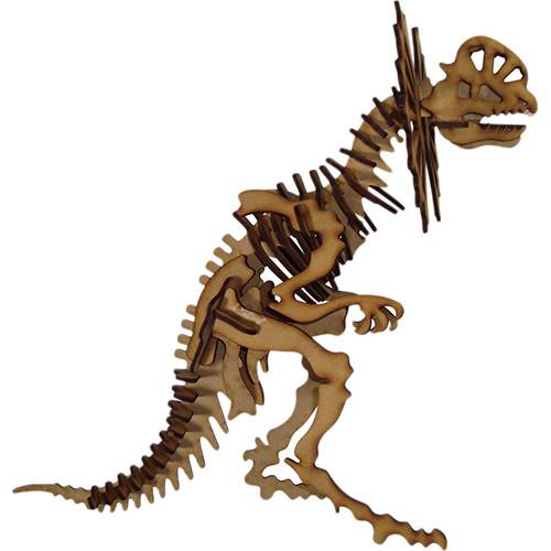 Tamanhos, Medidas e Dimensões do produto Quebra-Cabeça 3D Dinossauro Dilofossauro - Cia Laser