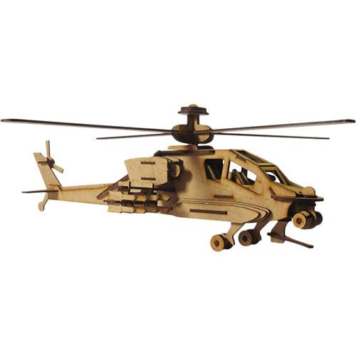 Tamanhos, Medidas e Dimensões do produto Quebra-Cabeça 3D Helicóptero Apache - Cia Laser
