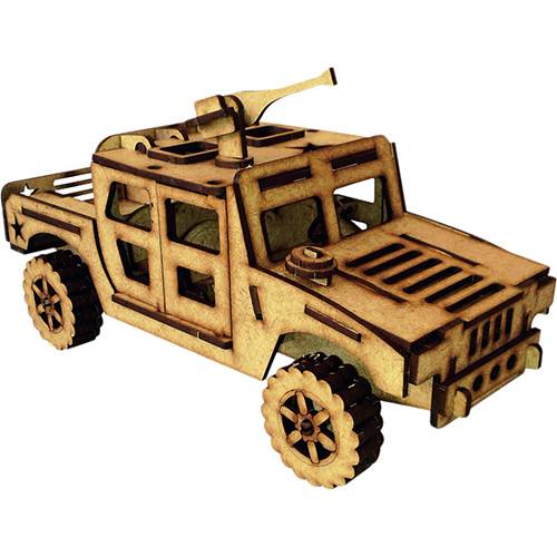 Tamanhos, Medidas e Dimensões do produto Quebra-Cabeça 3D Hummer Jeep Militar - Cia Laser