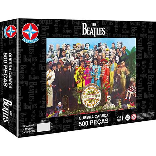 Tamanhos, Medidas e Dimensões do produto Quebra Cabeça Estrela The Beatles 500 Peças