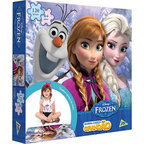 Tamanhos, Medidas e Dimensões do produto Quebra-Cabeça Grandão Disney Frozen 120 Peças - Jak