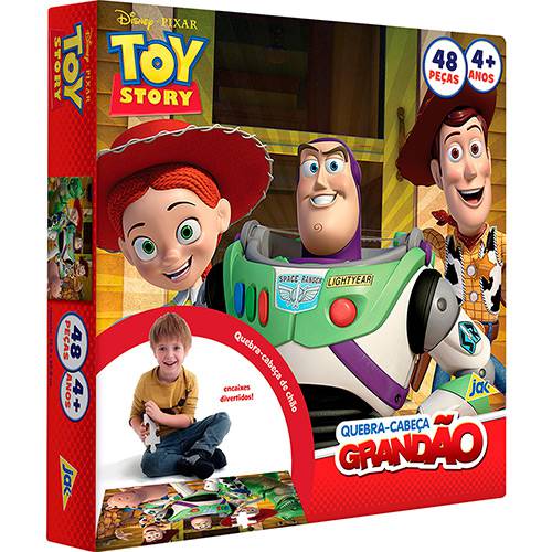 Tamanhos, Medidas e Dimensões do produto Quebra-Cabeça Grandão Toy Story 48 Peças - Jak