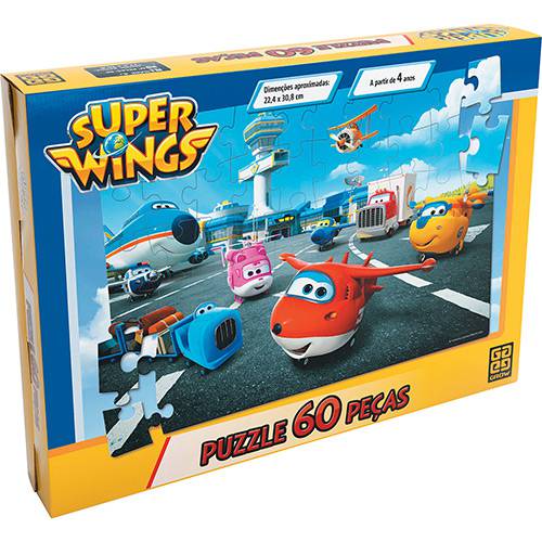 Tamanhos, Medidas e Dimensões do produto Quebra-Cabeça Grow Super Wings - 60 Peças
