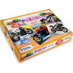 Tamanhos, Medidas e Dimensões do produto Quebra-cabeça Motos 100 Peças - Brinquedos Toia