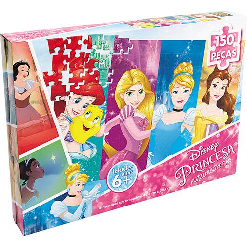 Tamanhos, Medidas e Dimensões do produto Quebra-cabeça Princesas 150 Peças - Grow