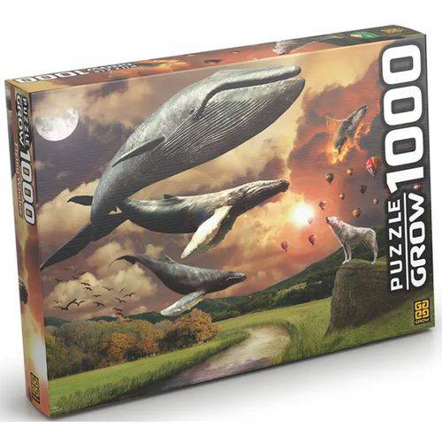 Tamanhos, Medidas e Dimensões do produto Quebra Cabeça Puzzle 1000 Peças Flying Whales - Grow