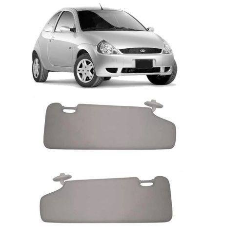 Tamanhos, Medidas e Dimensões do produto Quebra Sol Ford KA Lado Esquerdo e Lado Direito Sem Espelho com Bolsa Cinza Padrão